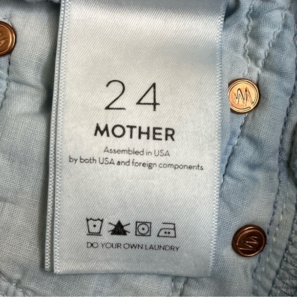 MOTHER High Waisted The Looker crop Swimming Pool Sunday Size 24 blue jeans - Picture 4 of 17